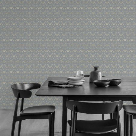 Picture of Medaillon Poppies in Grey - 1033301-01
